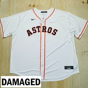 NEW DAMAGED 3XL Houston Astros Nike Home White Blank Replica Jersey